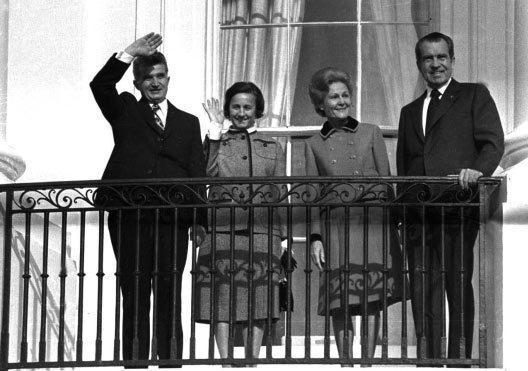 Nicolae Ceausescu si Richard Nixon